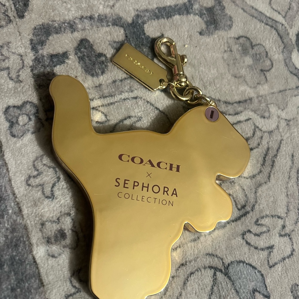 Coach Pink and Gold Dinosaur Keychain - Picture 4 of 6